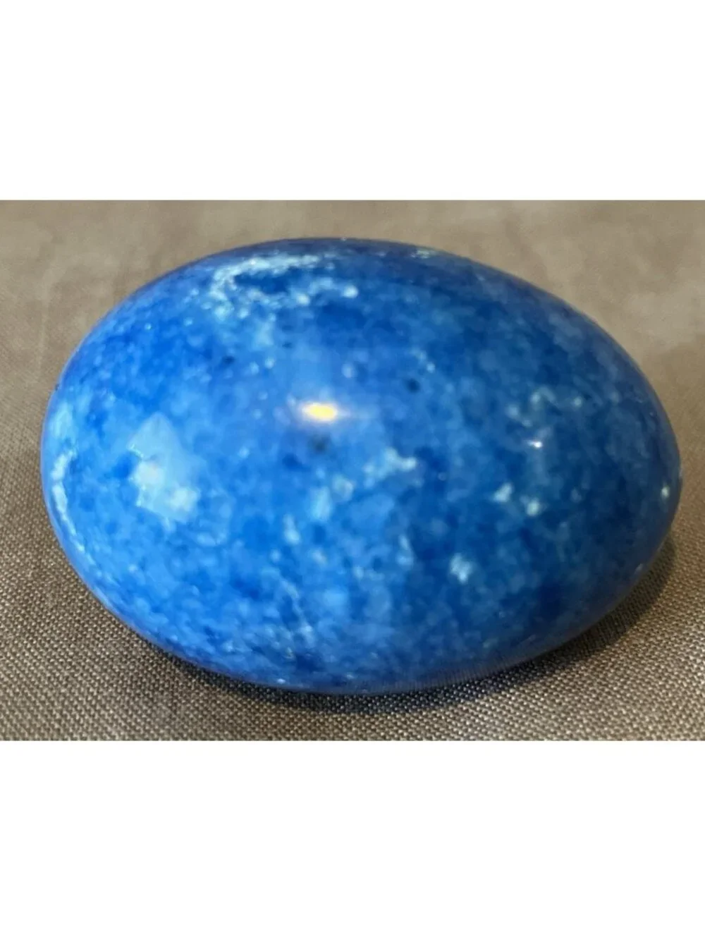 Lot Of 6 Stone/Marble Eggs 3” (4), 1 3/4” (2) Various Colors